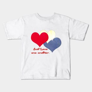 Just Love One Another by Cecile Grace Charles Kids T-Shirt